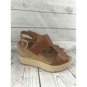 Bettye Muller Espadrille Platform Wedge Leather